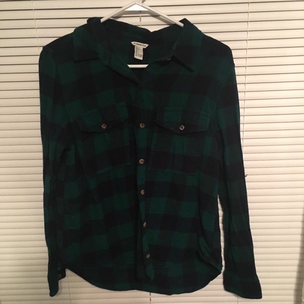 flannel button down!